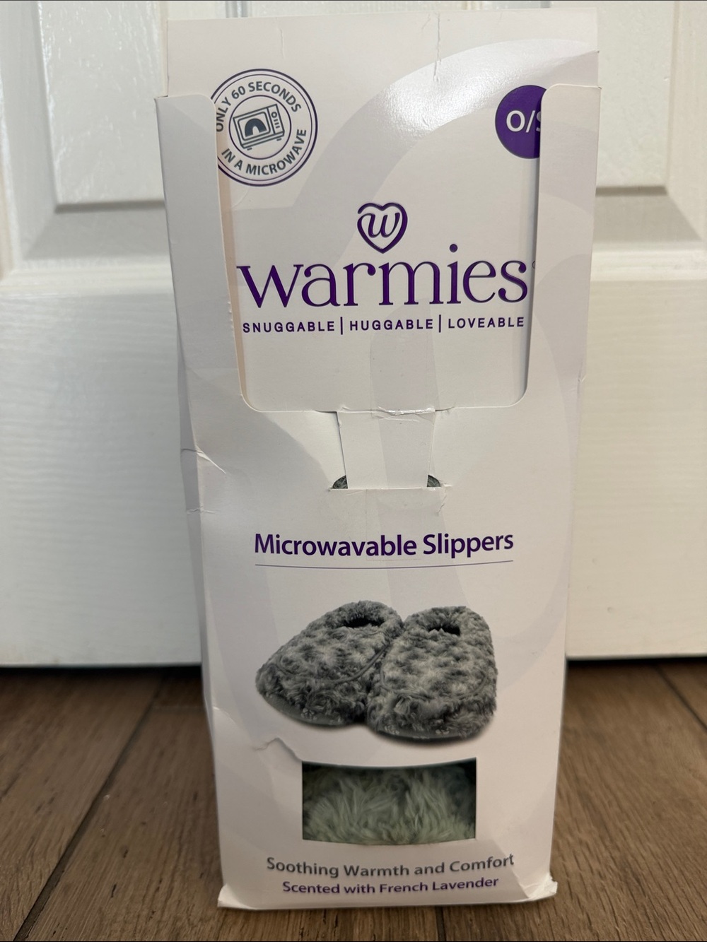 NWT Warming Plush French Lavender Scented Microwavable Slippers